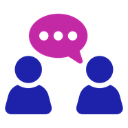 Counselling icon: a person talking to another person