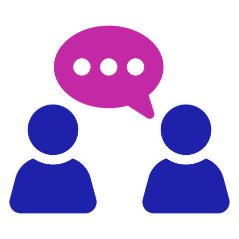 Counselling icon: a person talking to another person