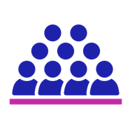 People icon: a crowd of faces