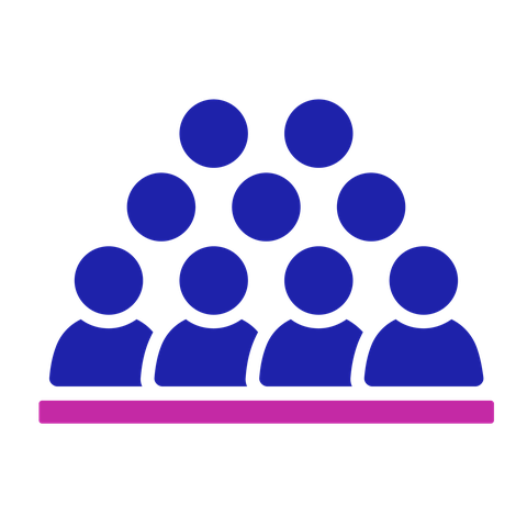 People icon: a crowd of faces