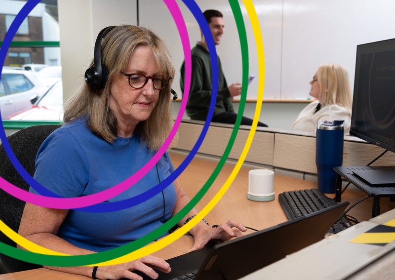 Helpline nurse Trish on the phones