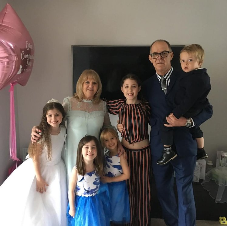 Kim and Roy Chinery with grandchildren