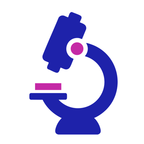 Lab tests icon: a microscope